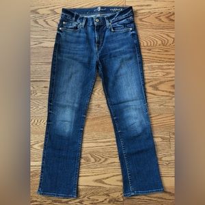 7 For All Mankind “Cropped Boot” Kick Flare Blue Jeans | Size 25